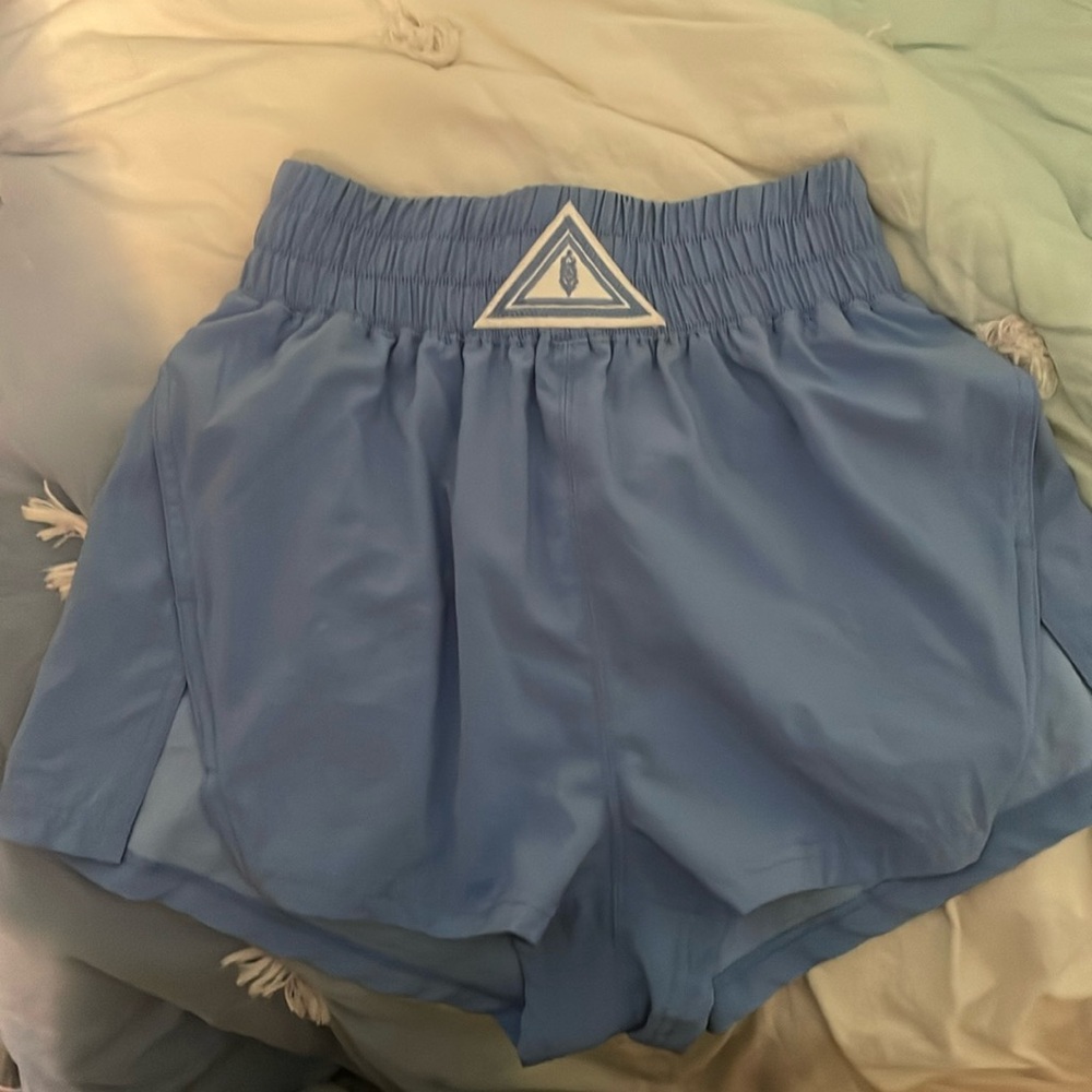 free people athletic shorts, blue, size xs